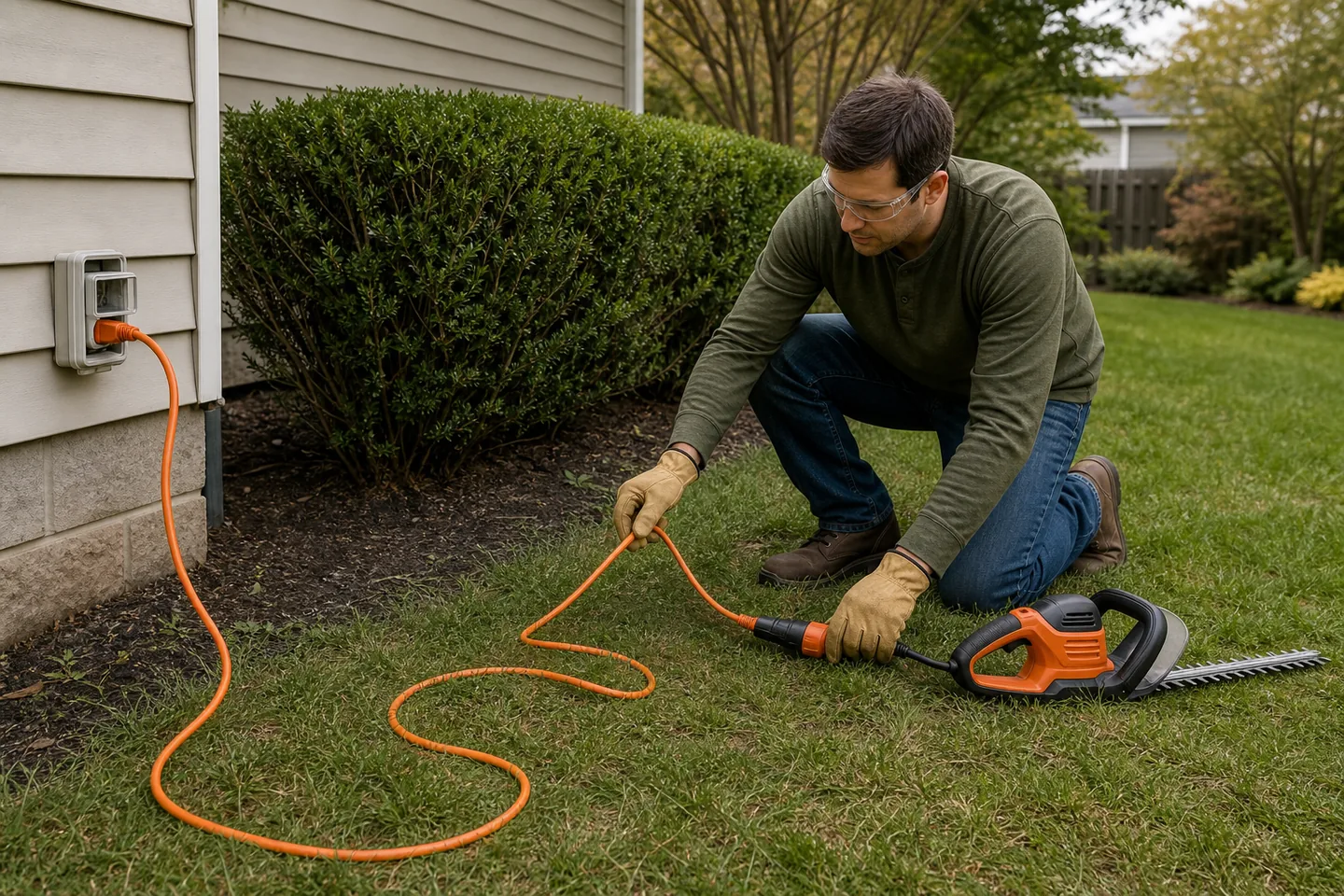 A realistic, unbranded project scene related to extension cords: a quiet safety upgrade for outdoor projects