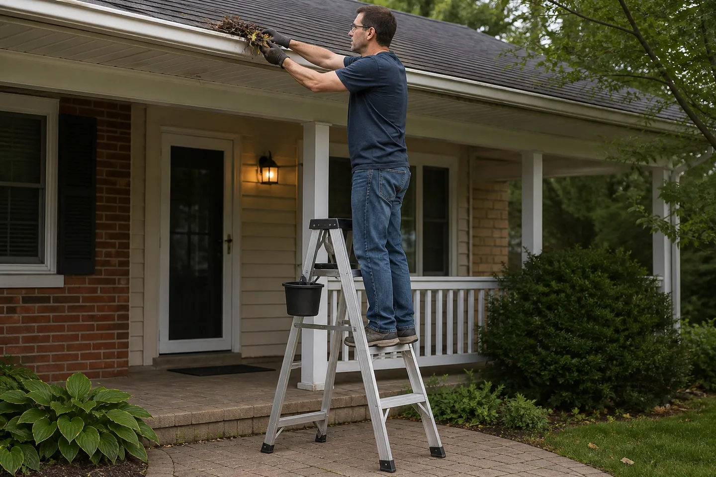A realistic, unbranded project scene related to how to pick a step ladder for real household jobs